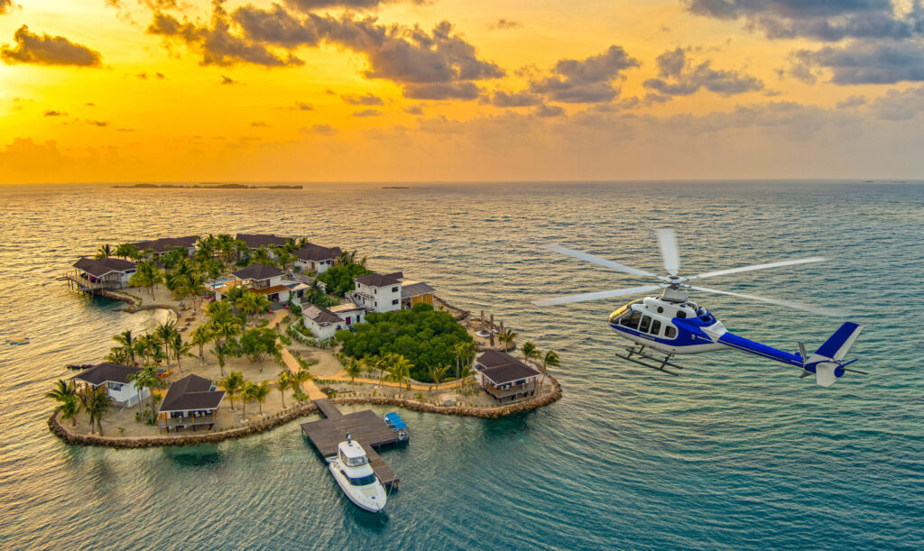 HelicopterOver_Private_Island-belize-scaled